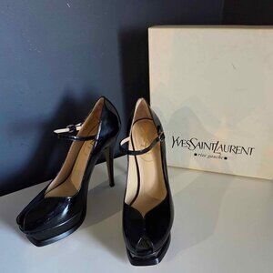 Authentic YSL Tribute 100 Vitello Platform Pumps EU 38 / US 7 + Box & Dustbag